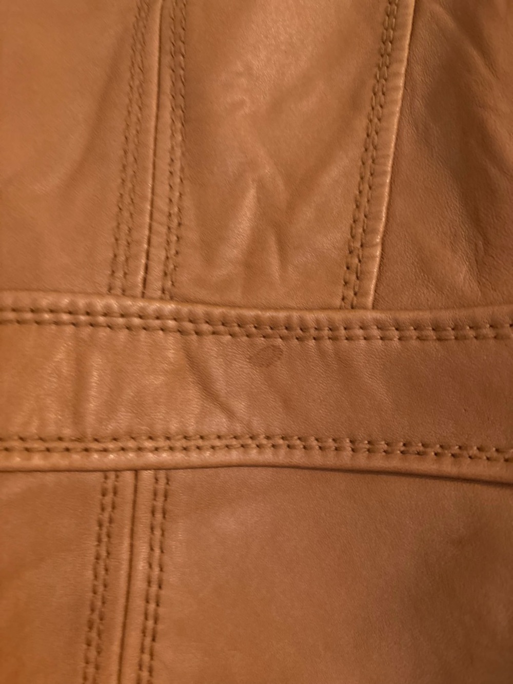 Michael Kors Cognac Brown Leather Jacket - Picture 3 of 6